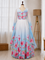 Organza Silk Floral Print Anarkali Suit Set