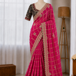 Panetar Chiffon Embroidered Saree Set
