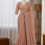 Tibby Silk Embroidered Saree Set
