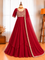 Cutdana Embroidered Gown with Pant & Sequin Butterfly Net Dupatta