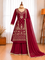 Sequin Embroidered Top with Palazzo & Lace Dupatta