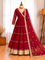 Georgette Gown with Gotta Patti Lace & Real Mirror Work, 15-Meter Flair & Embroidered Dupatta