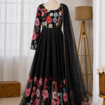Heavy Organza Tabby Silk Anarkali Gown In 4 Meter Huge Flair