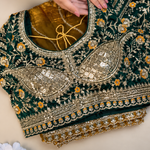 Soft Space Silk Saree with Bead, Sequin & Zari Embroidery and Heavy Embroidered Stitched Blouse