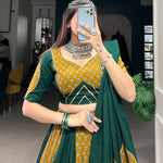 Navratri Special Pure Cotton With Plain Work Lehenga