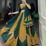 Navratri Special Pure Cotton With Plain Work Lehenga