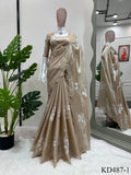 Beautifull Jimmy Choo With Thread & Sequience Work Saree