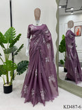 Beautifull Jimmy Choo With Thread & Sequience Work Saree