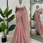 New Wear Tibby Silk With Thread & Sequience Work Saree