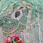 Premium Net Saree with Heavy Embroidery, Sequin & Diamond Work
