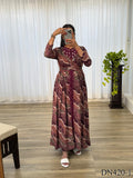 Heavy Reyon Fabric Mille Foil Gown