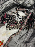Premium Net Saree with Heavy Embroidery, Sequin & Diamond Work