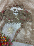 Premium Net Saree with Heavy Embroidery, Sequin & Diamond Work