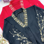 Beautifull Roman Silk With Khatli Hand Work Top