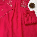 Beautifull Roman Silk With Khatli Hand Work Top