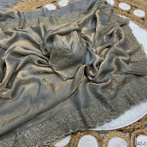 Space Silk Jarkhan Work Silk Saree