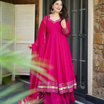 Pink Color Soft & Premium Orgenza Top Plazzo