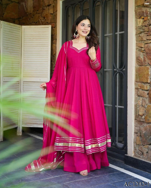 Pink Color Soft & Premium Orgenza Top Plazzo