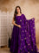 Purple Color Heavy Star Georgette Embroidery Work Anarkali