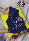 Thred Work Khadi Cotton Collar Blouse Saree