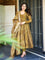 pure Soft Muslin Bandhej Print With Plain Work Anarkali