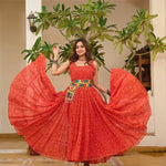 Navratri Soecial Real Mirror Work With Codi Lace Work Gown