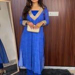 Blue Color Georgette Digital Print Work Kurti