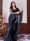 Black Color Net Fabric Heavy Sequence Work Saree