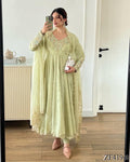 Heavy Geogette Embroidery Rembo Sequence Work Top Bottom