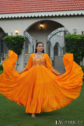 Navratri Special Reyon Fabric Kutchi Work Gown