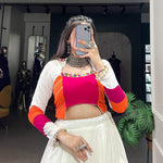Navratri Special Pure Rayon With Plain Work Lehenga