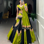 Navratri Special Pure Cotton With Plain Work Lehenga
