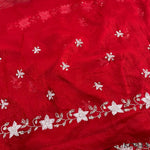 Red Color Premium Crunchy Crush With Sequins Work Saree