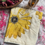 Yellow Color Crepe Satin Silk With Digital Print Work Saree