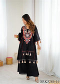 Pure Khadi Cotton Embroidery Sequence work Top Plazzo