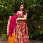 Jimmy Organza Silk With Digital Print Work Gown