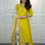 Premium Romn Silk With Hand Work Kurti
