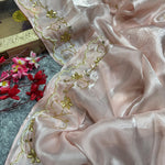 Pink Color Jimmi Choo Beautifull HandWork Saree