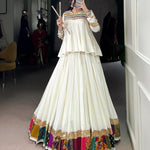 Reyon Fabric Multi Patche Work Gotta Patti Lace Work Lehenga