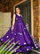 Purple Color Fendy Silk With Embroidery Work Gown