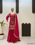 Georgette Fabric With Sequience Embroidery Work Top Sharara