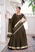 Pure Chanderi Weaving Work Embossed Design Lehenga