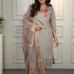 Premium Wear Roman Silk Embroidery Work Top Pent