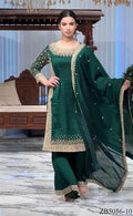 Natural Crepe Fabric With Embroidery Sequins Work Top Sharara