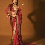 Heavy Quility Faux Georgette Sequins Work Saree