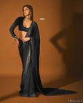 Heavy Quility Faux Georgette Sequins Work Saree