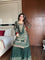 Green Color Faux georgette Embroidery Work Kurti