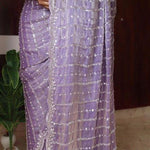 Space Silk With Original Beeds Work Saree