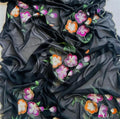 Beautifull Faux Georgette Hand Print Work Saree