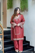 Beautifull German Chiffon Embroidery Work Top Pent
